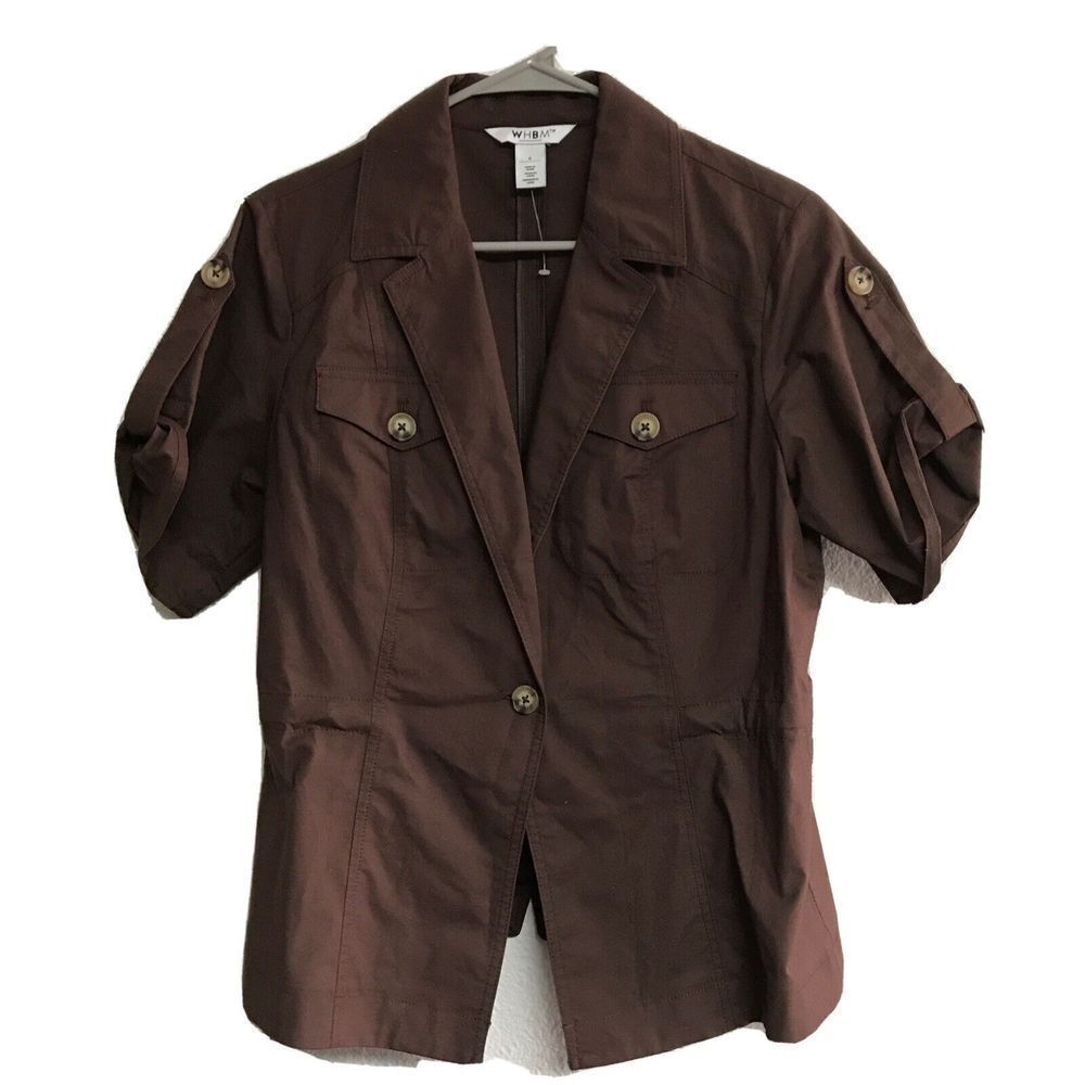 White House Black Market Brown Utility Jacket